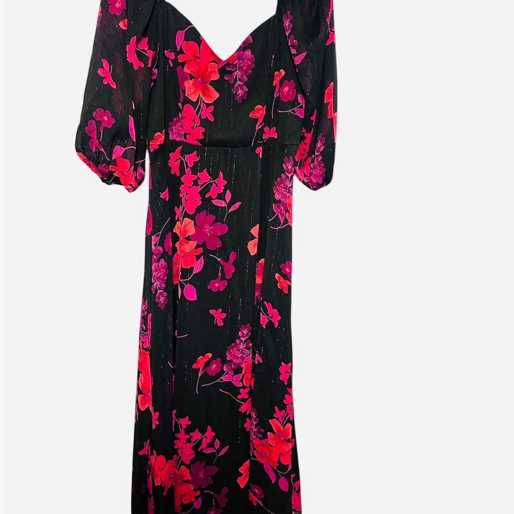 Floral Black and Pink Dress